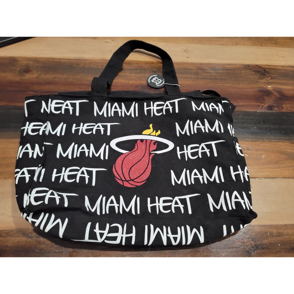 Miami Heat Robin Ruth Cross Body Handbag Hobo Tote Purse Black And White